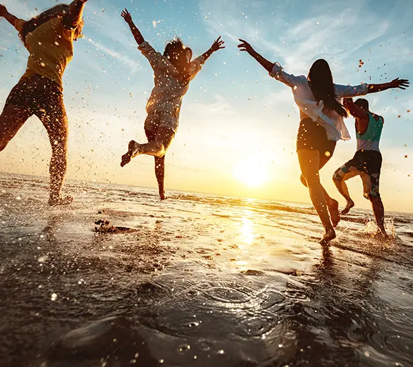 Freunde am Strand